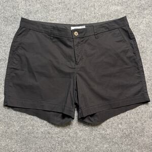 Old Navy Women’s‎ Black Chino Shorts Size 12 Stretch Cotton